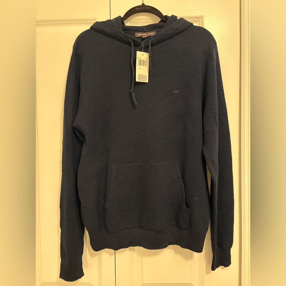 Michael Kors Midnight Blue Knit Hoodie